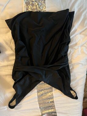 Women's Black One-Piece Swimwear